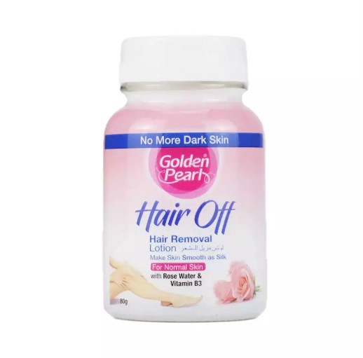 Golden Pearl Hair Off Hair Removal Lotion with Rose Water and Vitamin B3- 80 gm